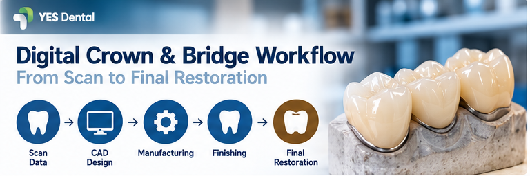 Digital Crown & Bridge Workflow: From Scan to Final Restoration